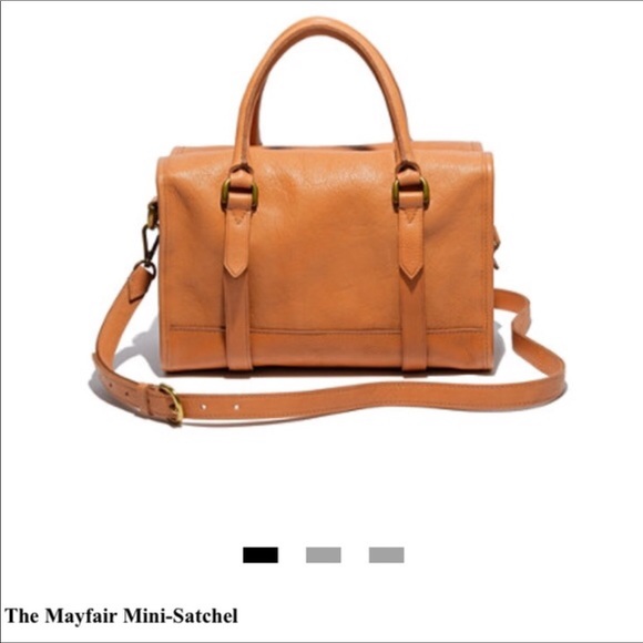 Madewell Handbags - Madewell Mayfair Tan Mini Leather Satchel